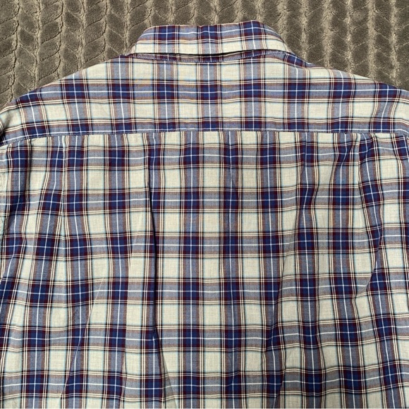 Bonobos Shirt Mens Large Blue Maroon Long Sleeve Button Down Plaid Slim Fit - Picture 6 of 10